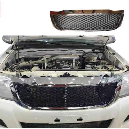For Hilux Front Grill For Hilux Vigo 2012 2013 2014 Modified Grille Cover Front Racing Grille Grills Front Bumper Trims Cover