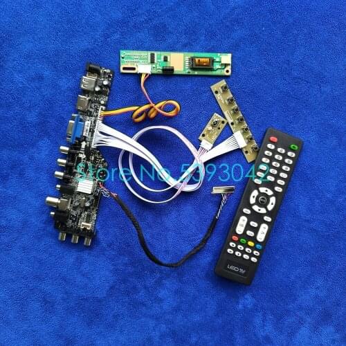 Fit LP154W01 (A1)/(A3)/(A3)(K1)/(A3)(K2)/(A3)(K3) AV USB digital 3663 30-Pin LVDS 1CCFL DVB-C 1280*800 controller board kit