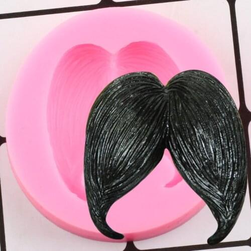 Bushy Mustache Silicone Molds Fondant Cake Decorating Tools DIY Party Cupcake Topper Mold Chocolate Gumpaste Candy Clay Moulds