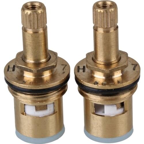47X22mm Brass Faucet Triangle Ceramic Valve Core Kitchen Anticlockwise Faucet Cartridge Valve Water Tap Fitting Pack of 2