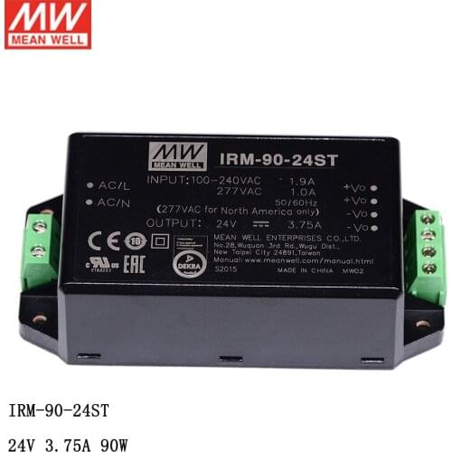 Taiwan MEAN WELL IRM-90-24ST 80W Screw terminal Green Power Module 110V/220V AC to 24V DC 3.75A Module type Power Supply