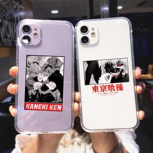 Tokyo Ghoul Trendy Anime Kaneki Ken Phone Case For iPhone 12 Pro MAX 11 XS XR 7 SE 20 X 8 6Plus Clear Soft Silicone Cover Fundas
