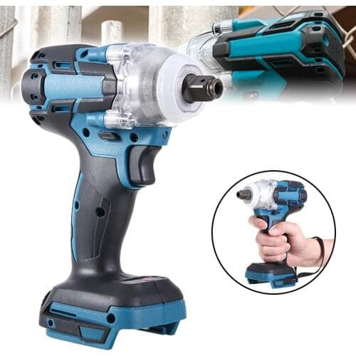 1pc 18V 1/2" 520Nm Impact Wrench Brushless Chargeable Cordless Drill Battery Electric Power Construction Tool