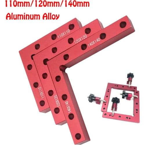 110mm/120mm/140mm Aluminum Alloy 90 Degree Positioning Squares L Shape Corner Clamp Wood Metal Welding Fixing Tool