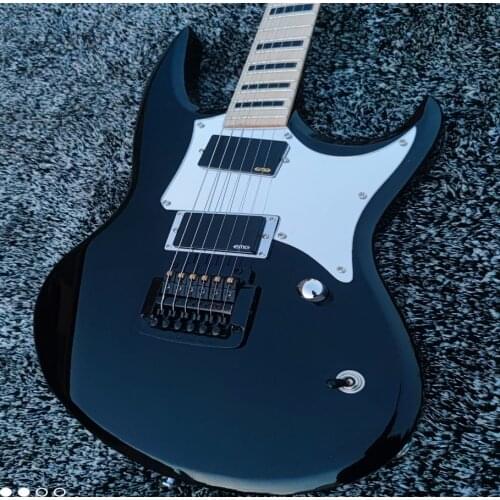 High quality 6-string customized electric guitar, black paint fingerboard, black square inlay, free cloud transmission