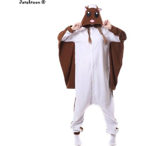 Funny Adult Jumpsuit Unisex Flying Squirrel Onesie Pyjamas Flier Mouse Sugar Glider Pajamas Fly Missiles Animal Cosplay Costumes