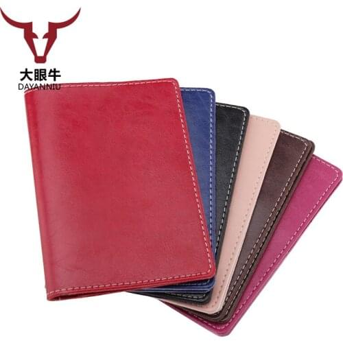 Women Lovely Oil wax Microfiber Synthetic Leather Passport Card Holder Cover Elegant Bags Passport Cover (customize available)
