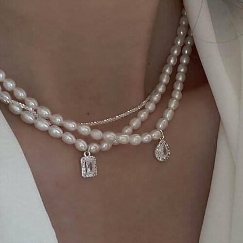 Fashion Wedding Party Pearl Double Layers Choker Necklace For Women 2021 New Jewelry Elegant Collares Gifts