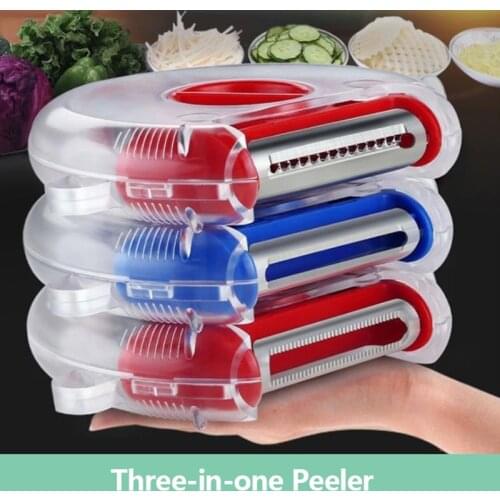 1pc Three in one Vegetable/Fruit Peeler Peeling Machine Slicer Potato Carrot Grater