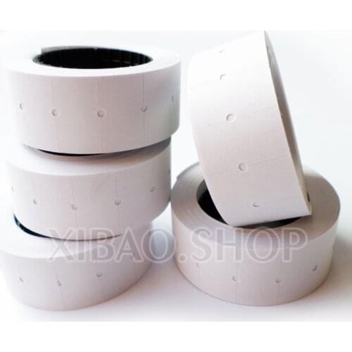 10 Rolls of White Price Gun Paper Tag Mark Sticker Self-adhesive Supermarket Labels For MX-5500 Gun Labeller Free Shipping