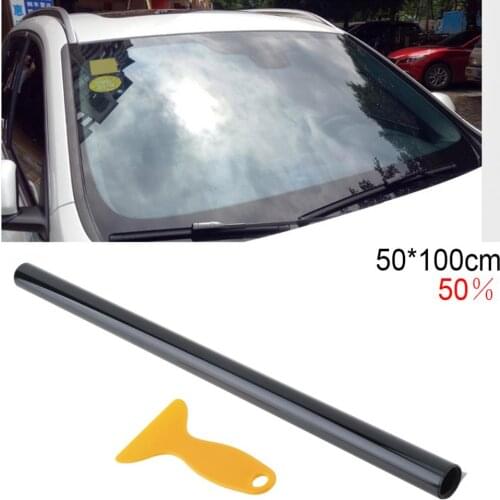 2Pcs/lot 50 x 100CM PVC Universal Antiwear Car Curtain Windshield Sun Shade UV Protection Side Window Film VLT Solar Sticker