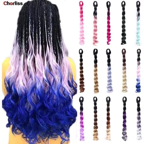 24 Inch Gradient Synthetic Crochet Hair Deep Wave Extension Popular Many Colors Are Available Chorliss