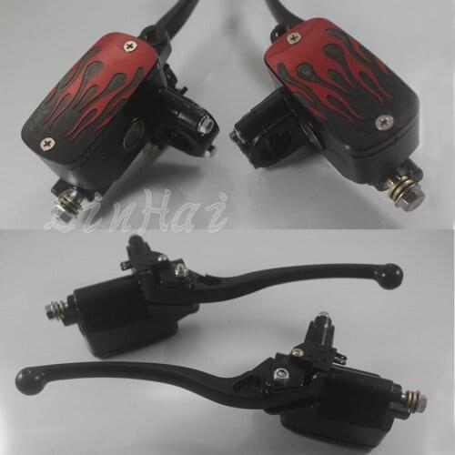 7/8" 22mm Flame Control Reservoir Brake Clutch Levers For Motorcycle Chopper Cruiser Touring Harley Suzuki yanaha honda kawasaki