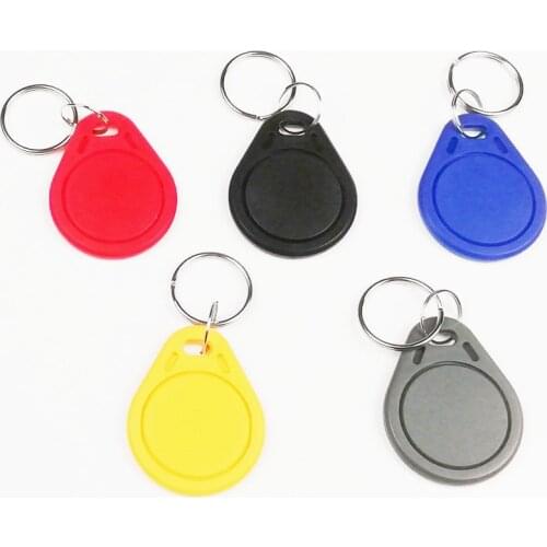 50pcs EM4305 T5577 125khz Copy Rewritable Writable Rewrite keyfobs RFID Tag Key Ring Card Proximity Token Badge Duplicate