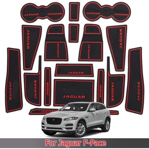 For Jaguar F-Pace Door Slot Pad Interior Storage Box Pad Water Cup Slot Non-slip Pad Armrest Box Dust Pad