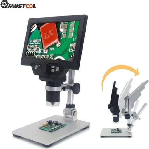 MUSTOOL G1200 1200X Digital Microscope Electronic Video Microscope 7inch LCD 12MP Solder Phone Repair Magnifier Built-in Battery