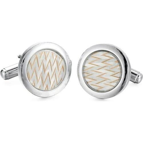 DY new mens fashion clothing accessories Golden French Cufflinks silvery round fish shaped Cufflinks