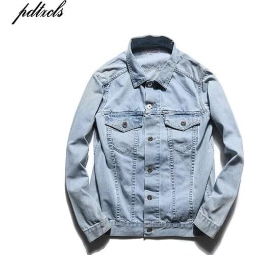 PDTXCLS 2018 New Spring Winter denim jacket men fashion streetwear jeans jacket 100% cotton Size(M-3XL) NO:3525