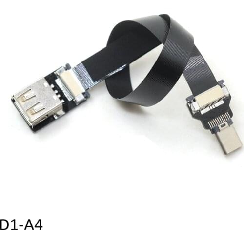 FFC USB-C OTG cable USB 2.0 micro USB to USB type-c male FPV Flat Slim Thin Ribbon FPC Cable for Brushless Handheld Gimbal Servo