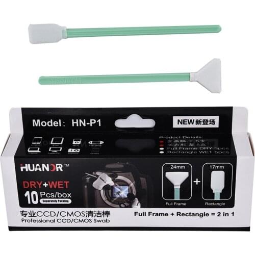 Foleto 10pcs/box CCD Sensor Cleaning kit CMOS Swab Full Frame Rectangle Dry Wet Cleaner for canon nikon sony dslr cameras