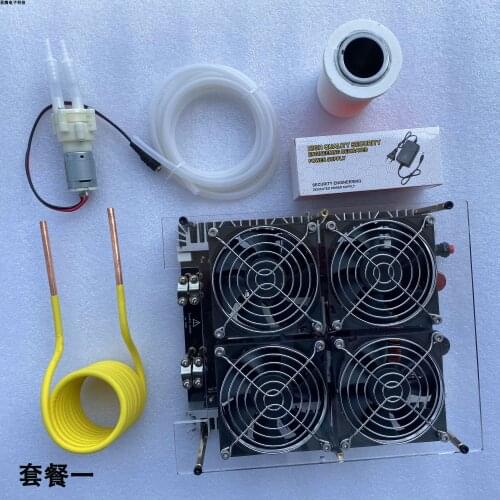 5000W ZVS Induction Heater Induction Heating PCB Board Heating Machine Melted Metal + Coil+Pump+ crucible