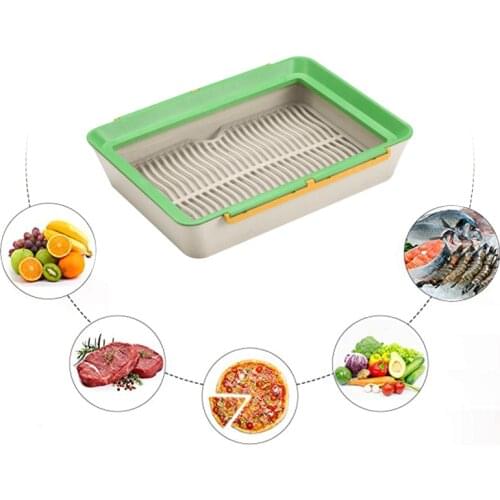 Kitchen Food Preservation Tray Food Fresh Keeping Fresh Spacer Organizer Refrigerator Organizer Box Food Fresh Storage Box