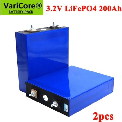 2pcs 3.2V 200Ah LiFePO4 Battery 3.2v Lithium iron phosphate batteries For 12V RV Campers Golf Cart Off-Road Solar Wind TAX FREE