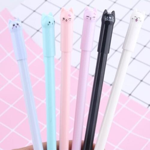 M2 Creative Korea Stationery Learning supplies Cat cap modeling Gel pen Water color black white school supplies student supplies
