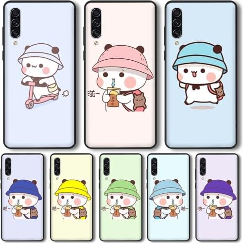 Cartoon milk tea bear Phone Case For Samsung Galaxy A51 A71 A50 A70 A20 A30 A40 A20E J4 J6 A6 A8 A7 A9 2018 Cute cases
