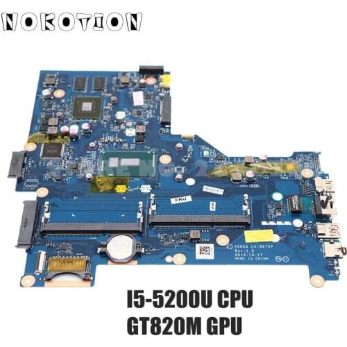 NOKOTION ASO56 LA-B972P 790669-501 790669-001 For HP Pavilion 15-R 15-R211TX Laptop Motherboard I5-5200U CPU GT820M GPU
