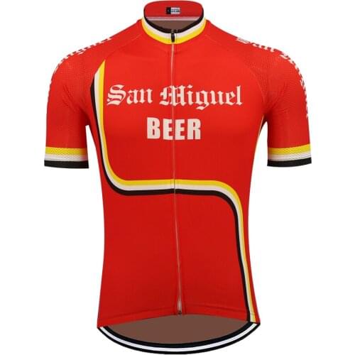 Classic Mens Short Sleeve Red Mountain Bike Cycling Wear Ropa Ciclismo Maillot Outdoor Sports Bicycle Clothes
