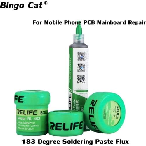 RELIFE 183 Degree Soldering Paste Flux RL-400 RL-401 RL-402 RL-403 Solder Tin Sn63/Pb67 Mobile Phone PCB Mainboard Repair Tools