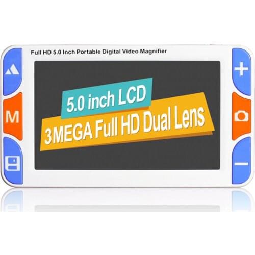 RS500S 5" LCD portable magnifier Low Vision Video Magnifier electronic reading aid, Digital Handheld portable Video Magnifier