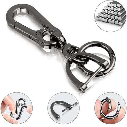 Strong Carabiner Hook for Men Women Car KeyChain Detachable Metal 360 Degree Rotating Hanging Waist Key Chain Pendant