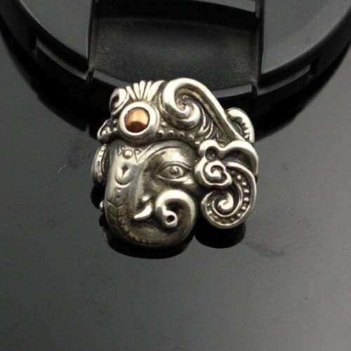 DIY leather craft vintage elephant design wallet decoration screws button solid brass material 2pcs/lot