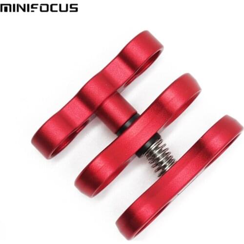 1" Inch Standard Ball Clamp Mount for the 1" Ball Underwater Light Arm System Dual Ball Connector Fixed Butterfly Clip- Red