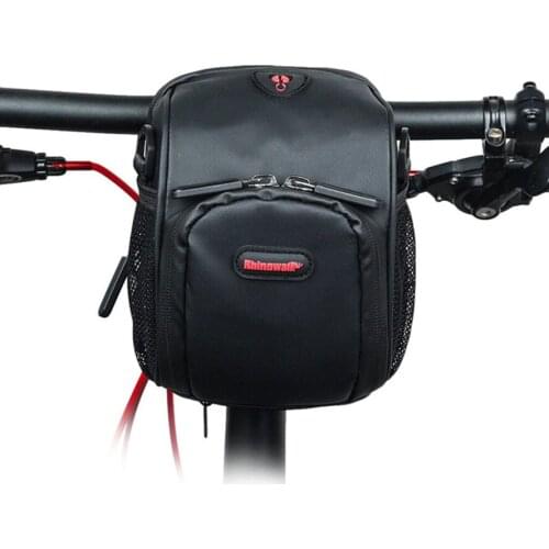 Bicycle Handlebar Bag Waterproof Bicycle Front Bag Folding Bike First Bag Shoulder Pack Multi Phone Holder Bag With Rain Cover