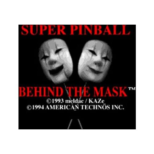 Super Pinball - Behind the Mask NTSC Version 16 Bit 46 Pin Big Gray Game Card For USA Game Players