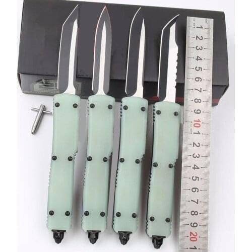 UT70 Jade-black G10 Handle D2 Blade Dual Action Tactical Rescue Pocket Folding Knife Hunting Fishing EDC Survival Tool Knives