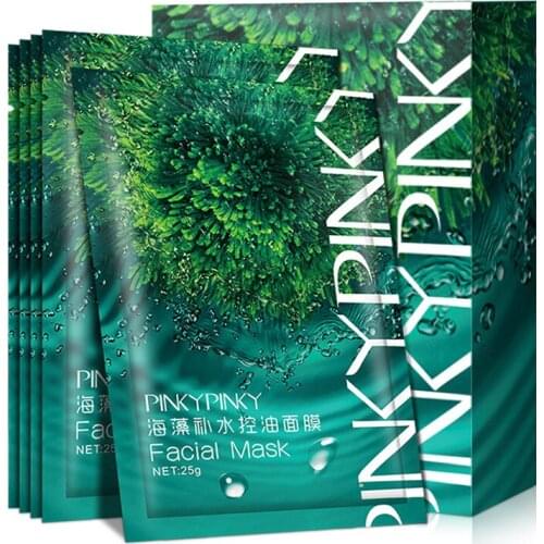 Thailand seaweed silk mask 10 pieces in a box shrink pores hydrating oil control mask