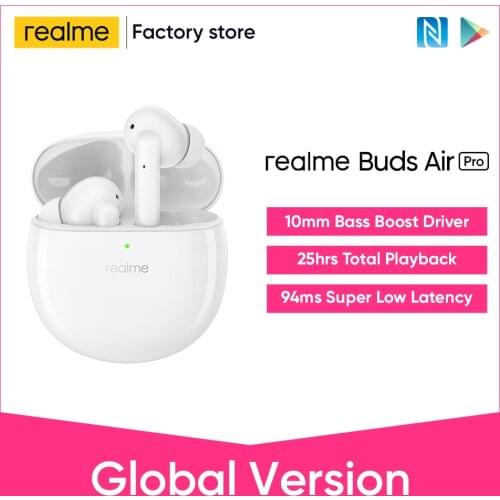 Realme Buds Air Pro Global Version TWS Earphone Earbuds ANC ENC Active Noise Cancellation 35dB 25hrs Playback Quick Charge
