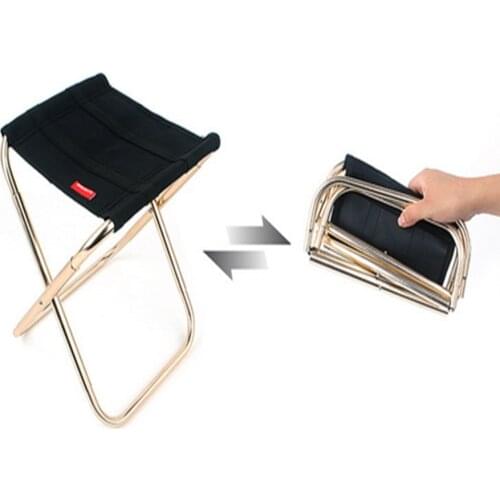 Outdoor folding chair aluminum fishing chair barbecue stool folding stool portable train bench camping stool