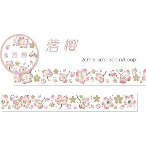 Vintage Cherry Washi Tape Bullet Journal Masking Tape Adhesive Tape DIY Scrapbooking Label Sticker