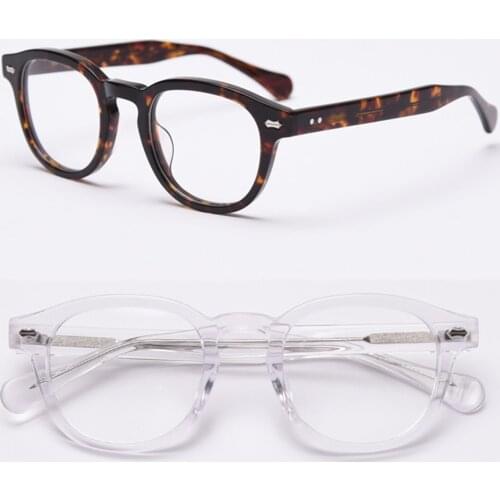 Vintage Acetate Eyeglass Frames Retro Rx able Full Rim Clear Lens Men Women Unisex Glasses Optical