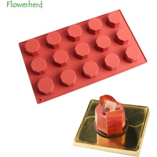 Octagonal Diamond Mousse Cake Silicone Mold Creative Handmade Diy Mold Food Grade Cake Decorating Tools