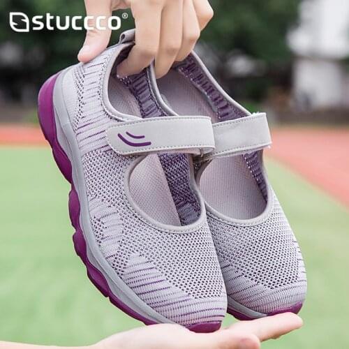 Slip on Shoes for Women Summer 2021 New Sneakers Woman Flat Shoes Tennis Walking Mesh Hot Sale Nursing Shoes Chaussure Femme