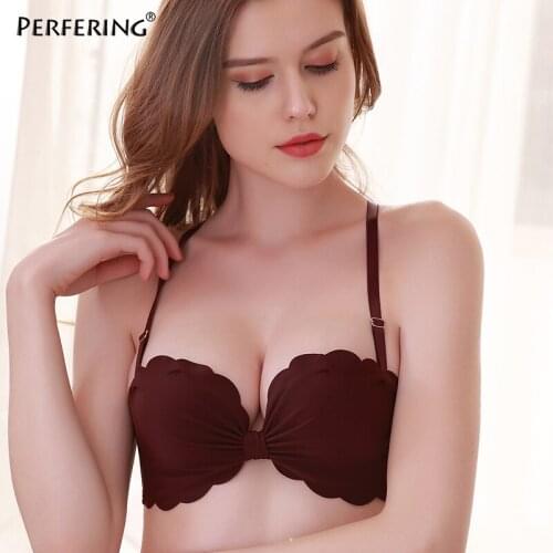 Perfering 2019 Gather Push Up Bra Small Chest Fashion Bralette INS Style Bras A B Cup Women Underwear Lingerie Femme Brassiere