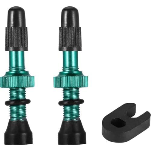 2PCS 40/54/58/60/80/mm Brass Alloy Bicycle Presta Tubeless Tire Valve Road Bike MTB Alloy Valve Cap Multi Color