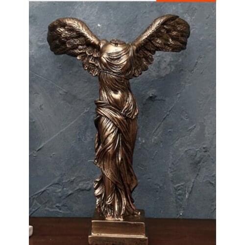 40CM crafts European goddess victory figure sculp statue Victoria Diosa Samothrace Vintage decor art sculpture angel estatuilla