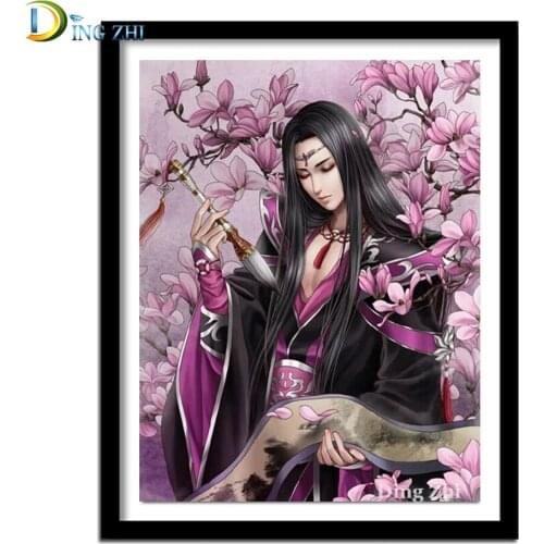 5D Diy Diamond Painting Full Square Round Drill Anime Boy Flowers Diamond Embroidery Diamond Mosaic Flowers Sale Cross Stitch